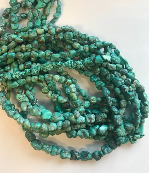 100 Natural Turquoise 3 11mm Nugget Gemstone Beads 15.5 73 Etsy UK