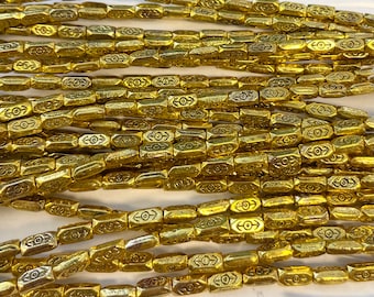 8x4x3mm rectangle Base metal -- 7 inch strand