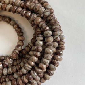 Brown Jasper 8x5mm faceted rondelle Gemstone Beads-15.5 inch strand