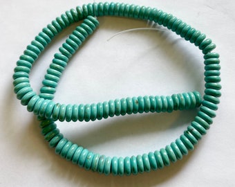 Turquoise 8x3mm Rondelle natuurlijke edelsteen kraal-15,5 inch streng