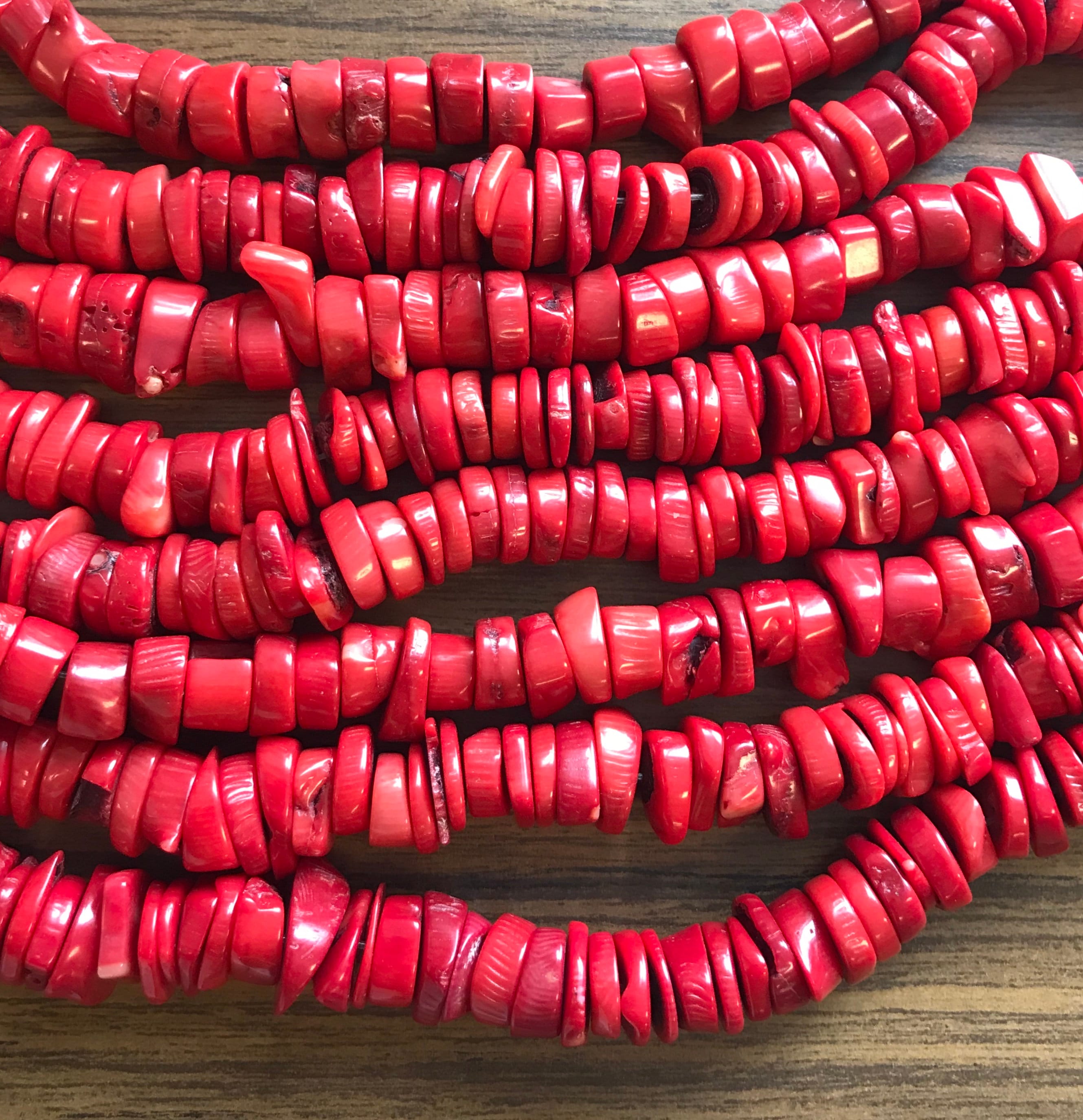 Red Coral (10-15)x(2-7)mm Heshi Shape Gemstone