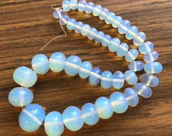Smooth Pink Opal Graduated Rondelle Loose Beads Size 8mm~18mm 15.5inch Smooth Pink Opal Graduated Rondelle Loose Beads Size 8mm~18mm 15.5inch