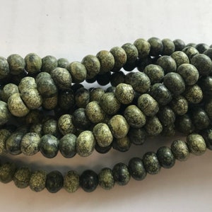 serpentine 8x5mm rondelle gemstone beads--15.5&#39;&#39;