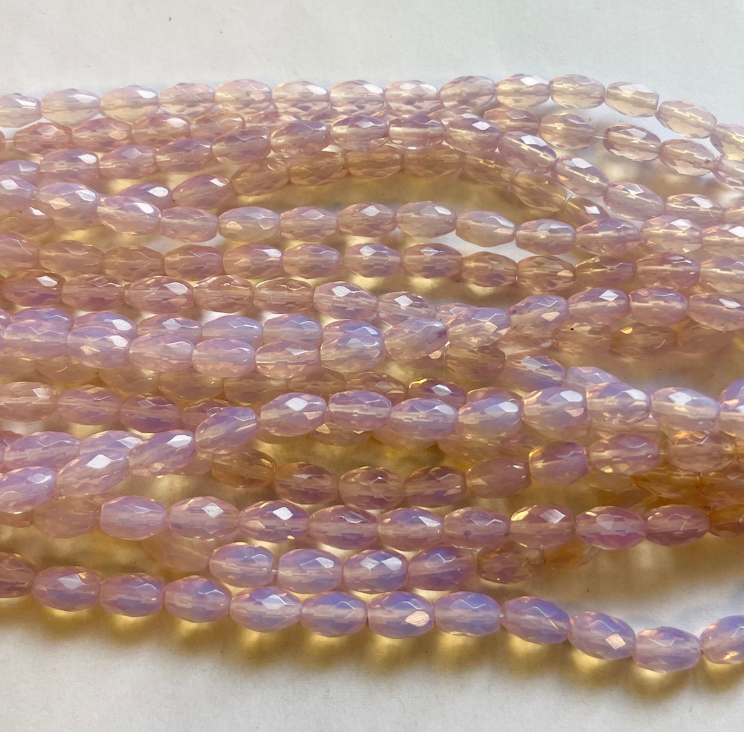 pink-opalite-9x6mm-faceted-oval-gemstone-bead-15-5-inch-strand-etsy