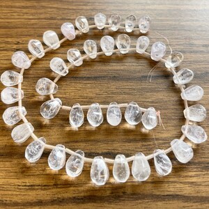 Lavender Quartz 7x8mm Teardrop Gemstone Beads  -- 15.5 inch strand
