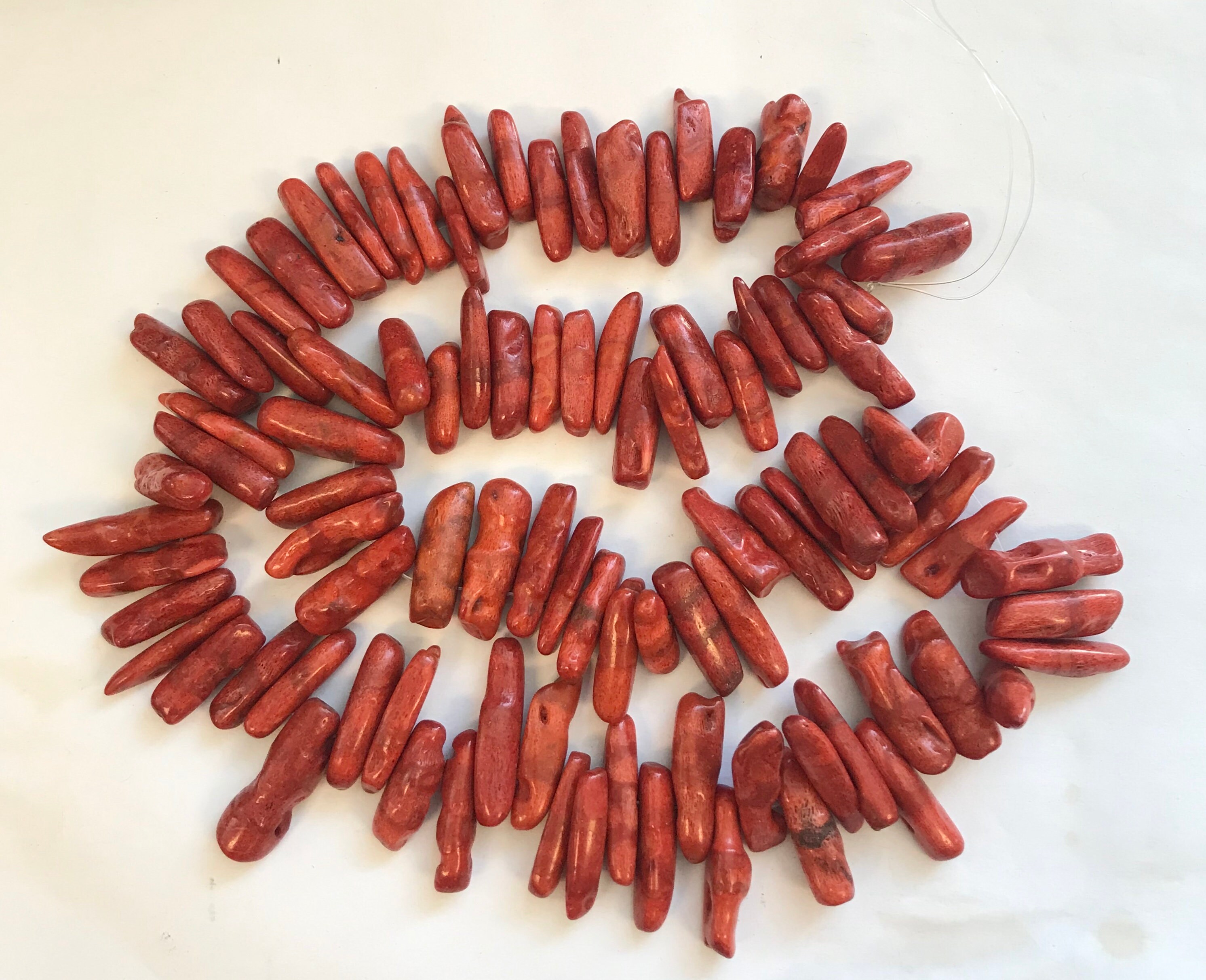 Perlina Di Pietra Preziosa A Forma Di Bastoncino Color Rosa - Foto 4