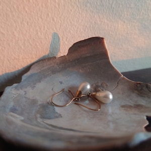 Vintage Dangly Drop Pearl Earrings