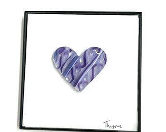 Framed Purple Heart, Glass Purple Heart