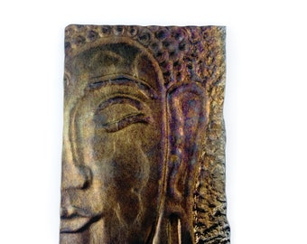 Buddha Wall Art, Glass Buddha, Gold Buddha