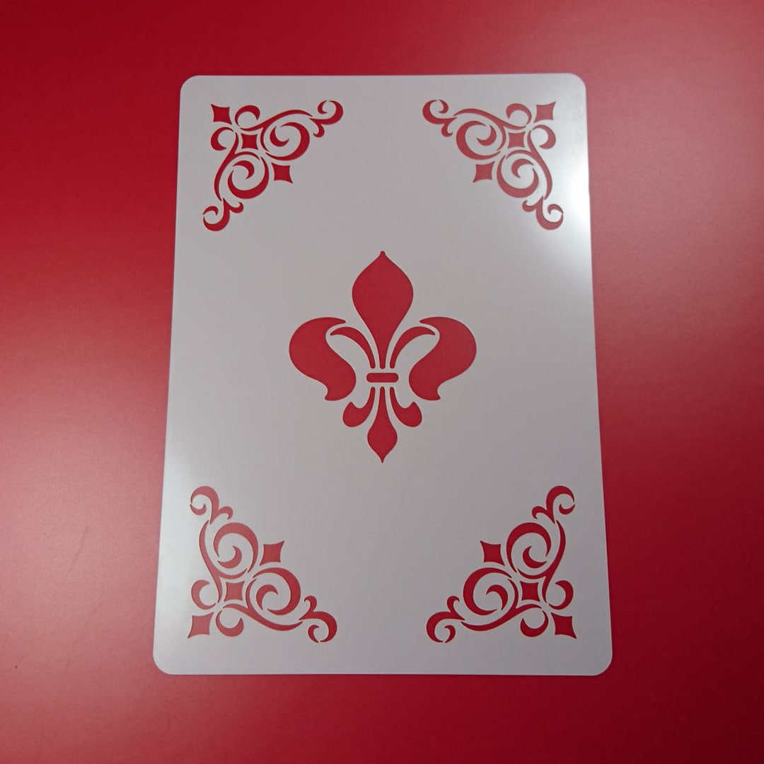 Stencil Fleur De Lys Ornament Corners BC31 Etsy