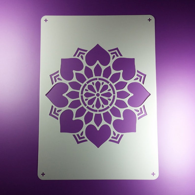 Stencil Mandala Flower Lotus Blossom BE86 image 1