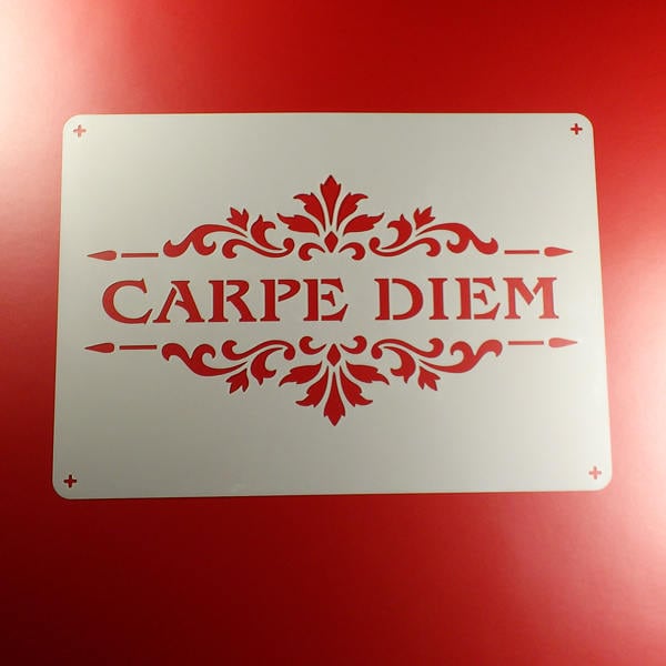 Schablone Carpe Diem Schriftzug Shabby - BO95