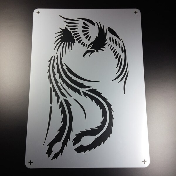 Phoenix Stencil - Etsy