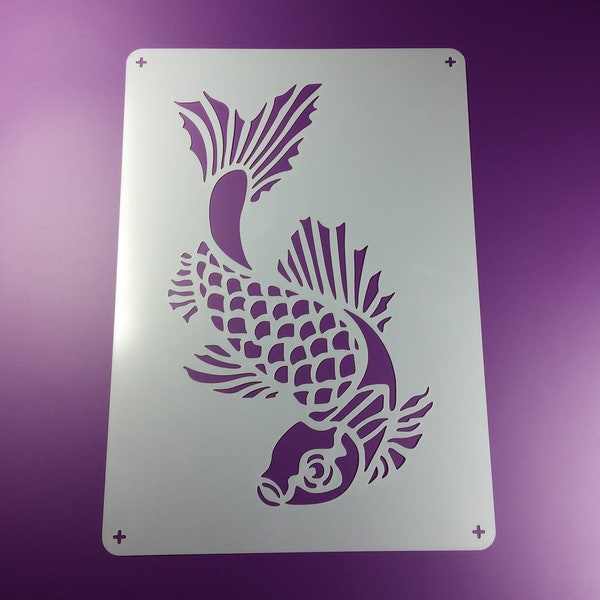 Schablone Fisch Koi Tattoo Karpfen - BV84