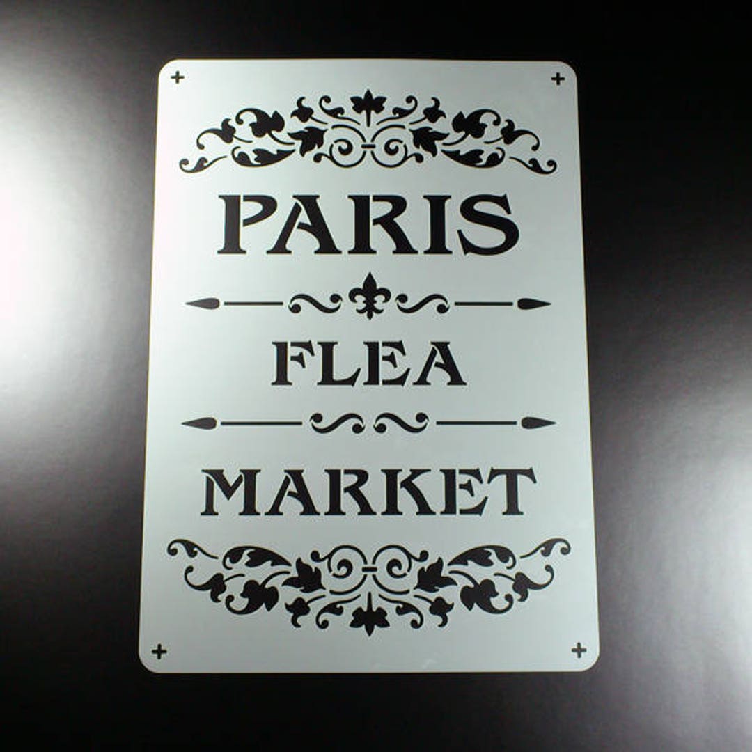 Template Paris Flea Market Lettering Ornament-bs02 - Etsy