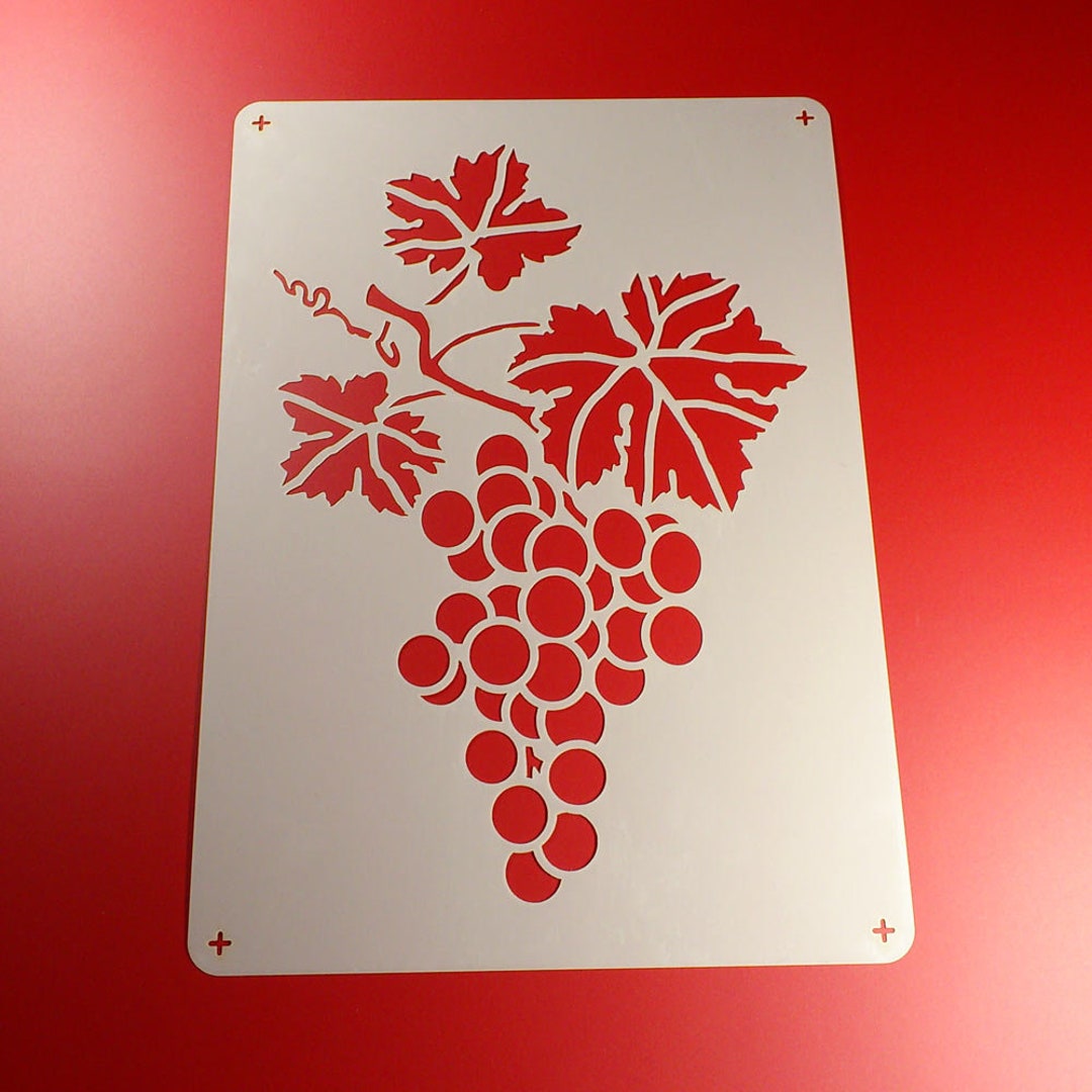 Stencil Vine Leaves Grapes Vine BE21 - Etsy amazon-com-grape-2-stencil-3-5-x-11-5-fruit-pattern-stencil-diy-for-painting-kitchen-cupboards-crafts-furniture-laser-cut-reusable-mylar-template-home-decor-crafts-the-artful-stencil-tools