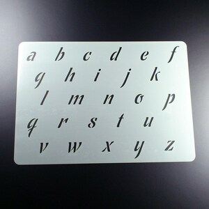 Stencil letter set alphabet a - z lowercase letters - BF02
