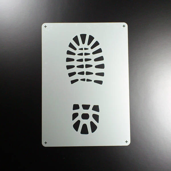 Schablone Schuh Profil Bergschuh Abdruck Fußabdruck - BA23