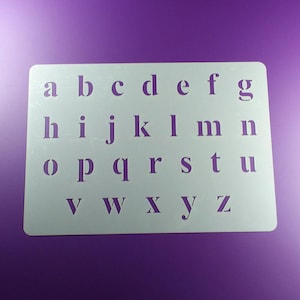 Stencil letter set alphabet a - z lowercase letters - BF04