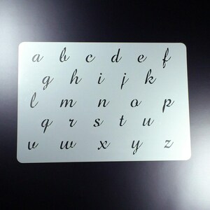 Stencil letter set alphabet a - z lowercase letters - BF12
