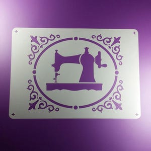 Marco decorativo para máquina de coser, plantilla BE74