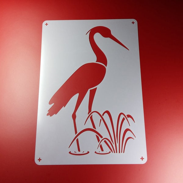 Heron Stencil - Etsy