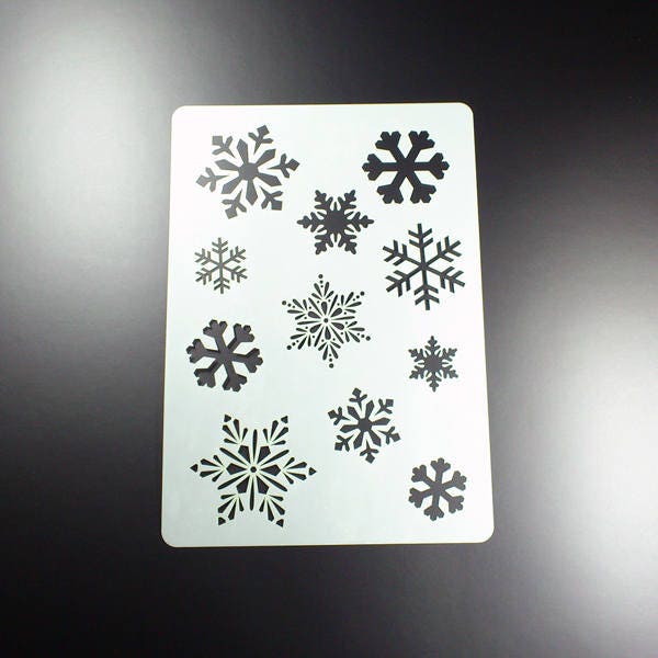 Schablone Schneeflocken Winter 11 Flocken Snowflake - BA07