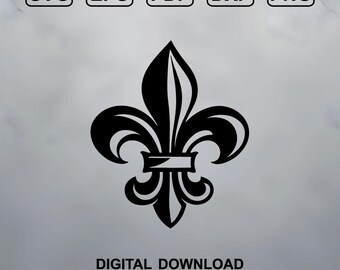 Fleur de Lis SVG Heraldry Iris Plott Vector dxf eps png pdf File ClipArt Download
