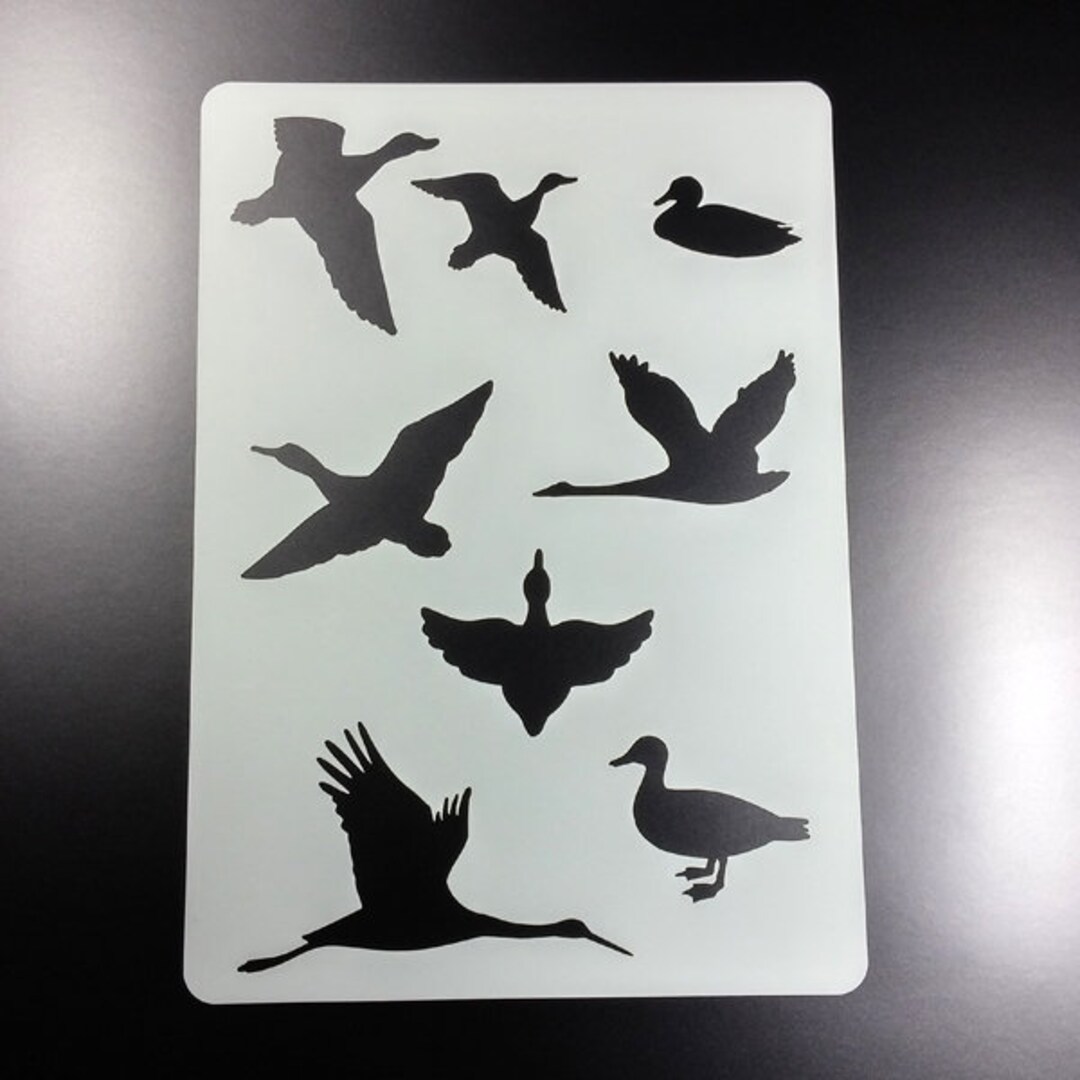 Schablone Vogel 8 Vögel Gänse Enten Storch Reiher BV26 - Etsy.de