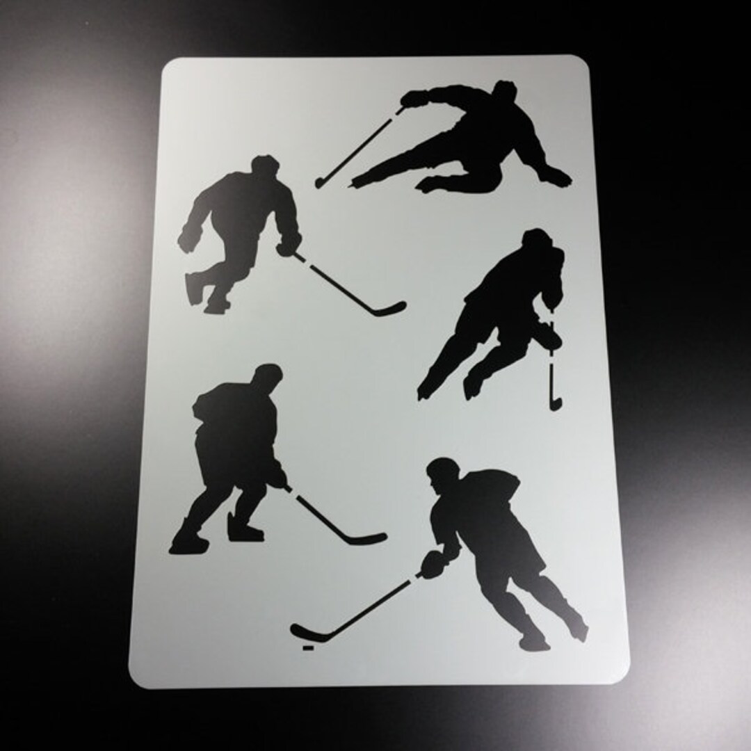 Stencil Ice Hockey Sport 5 Field Players Hockey BA77 Etsy