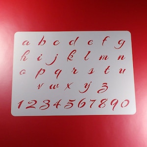 Stencil Letter Set Alphabet a - z Lowercase Letters Numbers - BF16