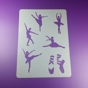 Stencil Ballerina Ballet Dancer 6 Motifs - BA13