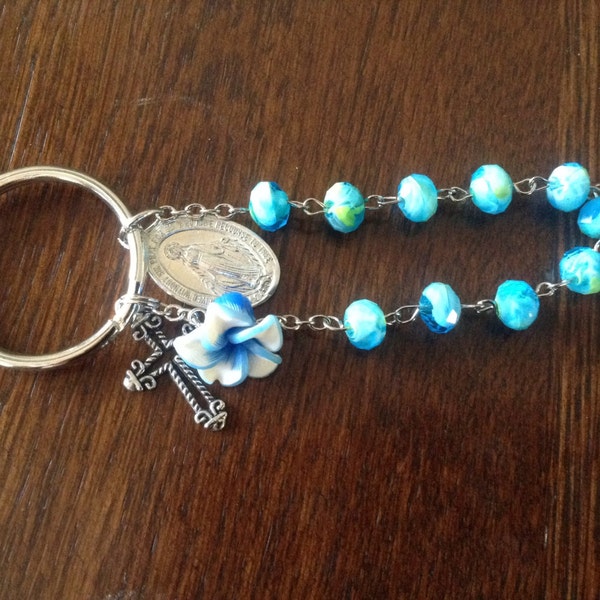 Handmade One Decade Rosary Keychain