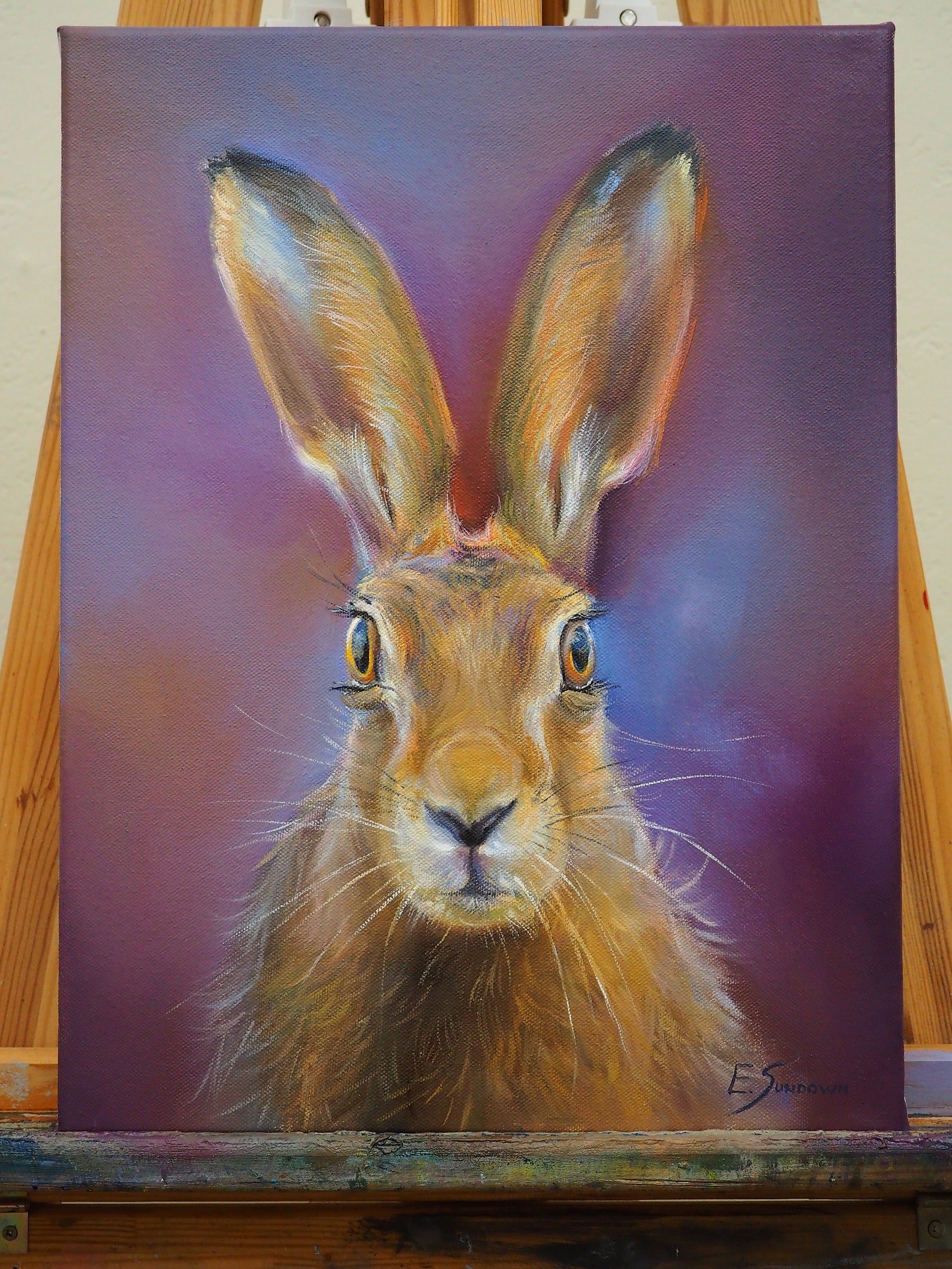 Hare Original Oil Painting Etsy