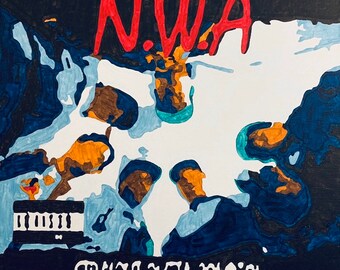 NWA Straight Outta Compton Album Cover Acrylic Painting PRINT - Etsy