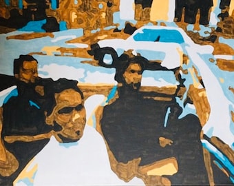 Boyz N The Hood Classic Movie Scene Acrylic Painting PRINT