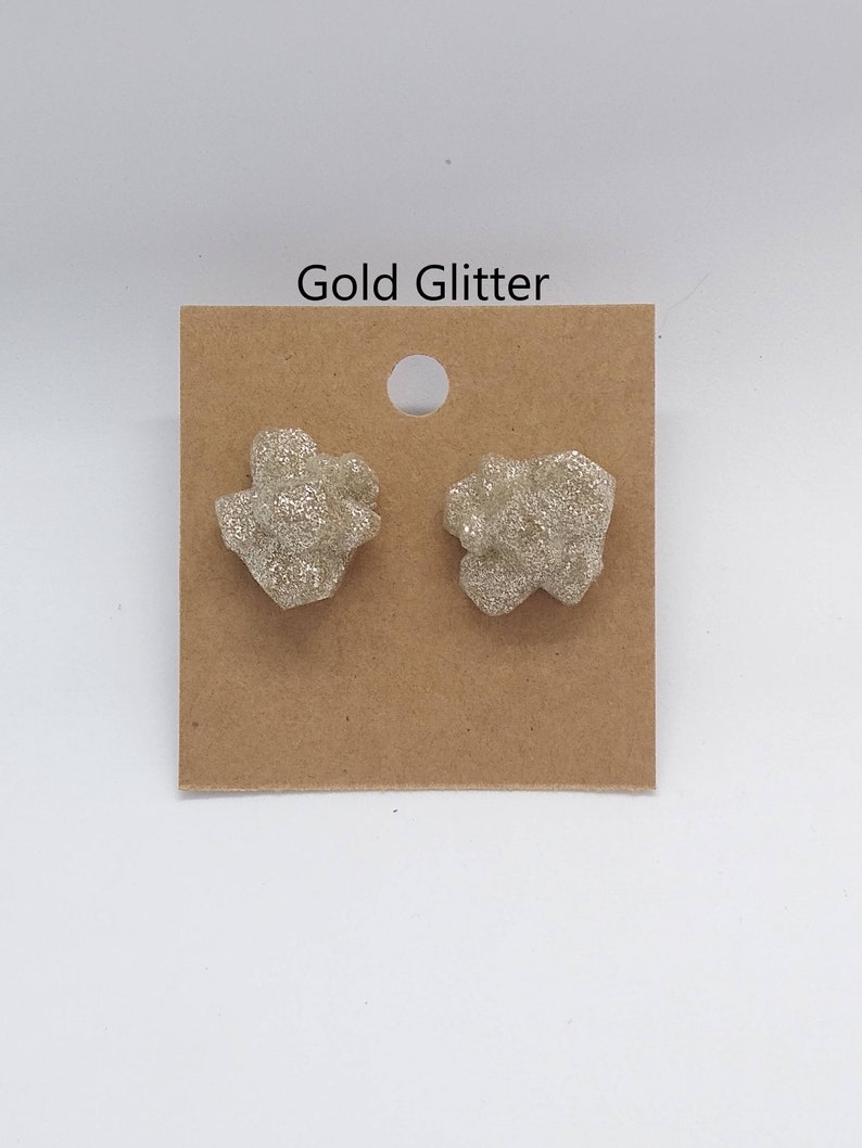 Faux Crystal Stud Earrings Handmade Resin Crystal Stud Earrings Style B