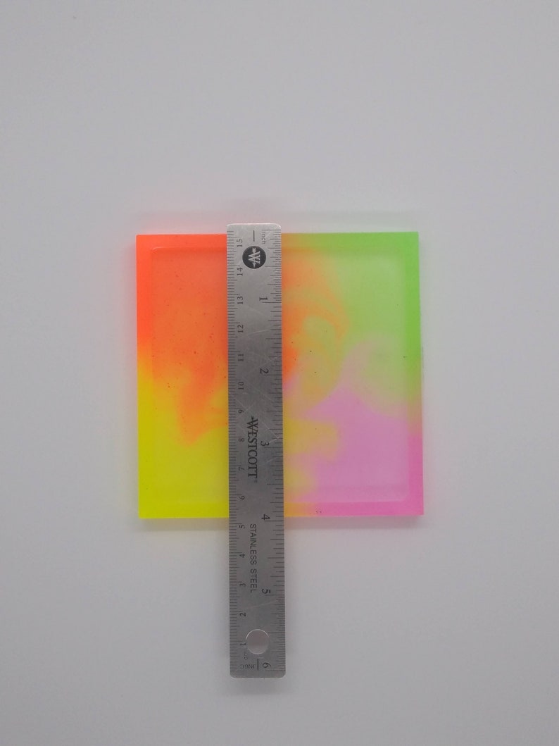 Neon Radioactive Glowinthe Dark Resin Coaster Sets Etsy
