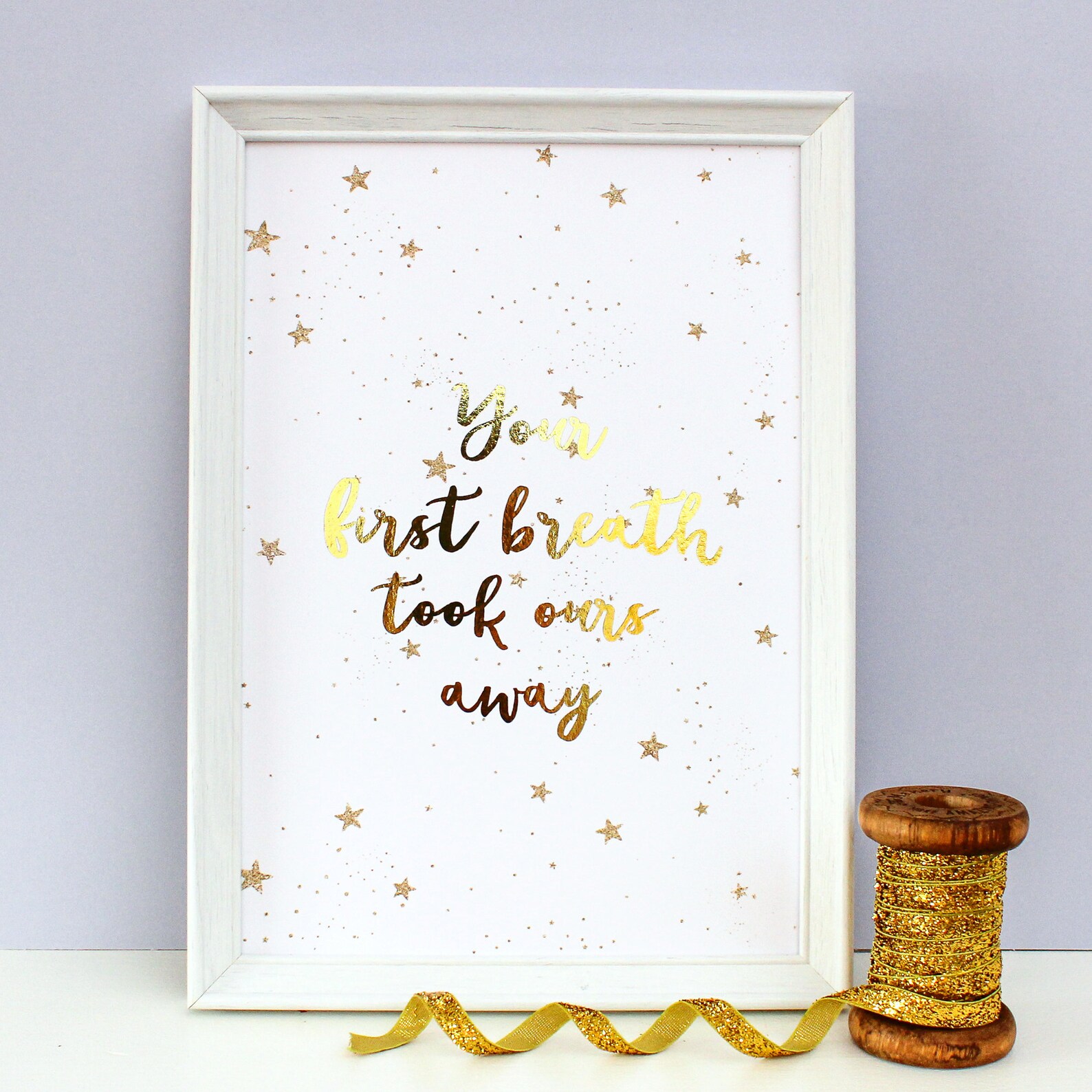 Gold Star Nursery Print Newborn Nursery Unisex Nursery Etsy