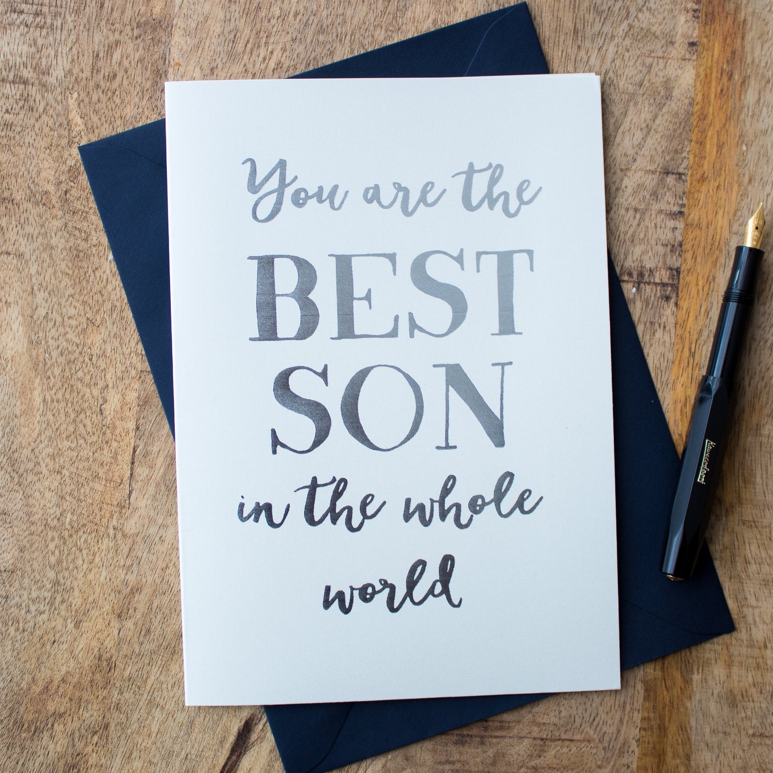 Best Son In The Whole World Luxury Foil Greeting Card Gift | Etsy