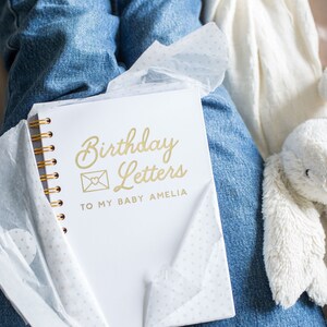 Diario de recuerdos personalizado para una nueva mamá / Cartas de cumpleaños para mi bebé / Inserto de agenda de tapa dura
