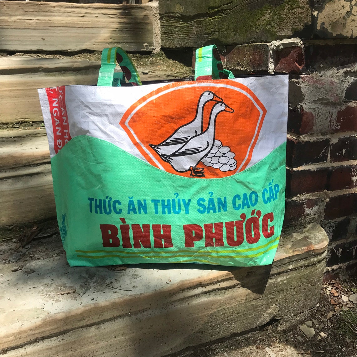 Recycled Ecoart Large Shoulder Bag Tote Upcycled Plastic Etsy