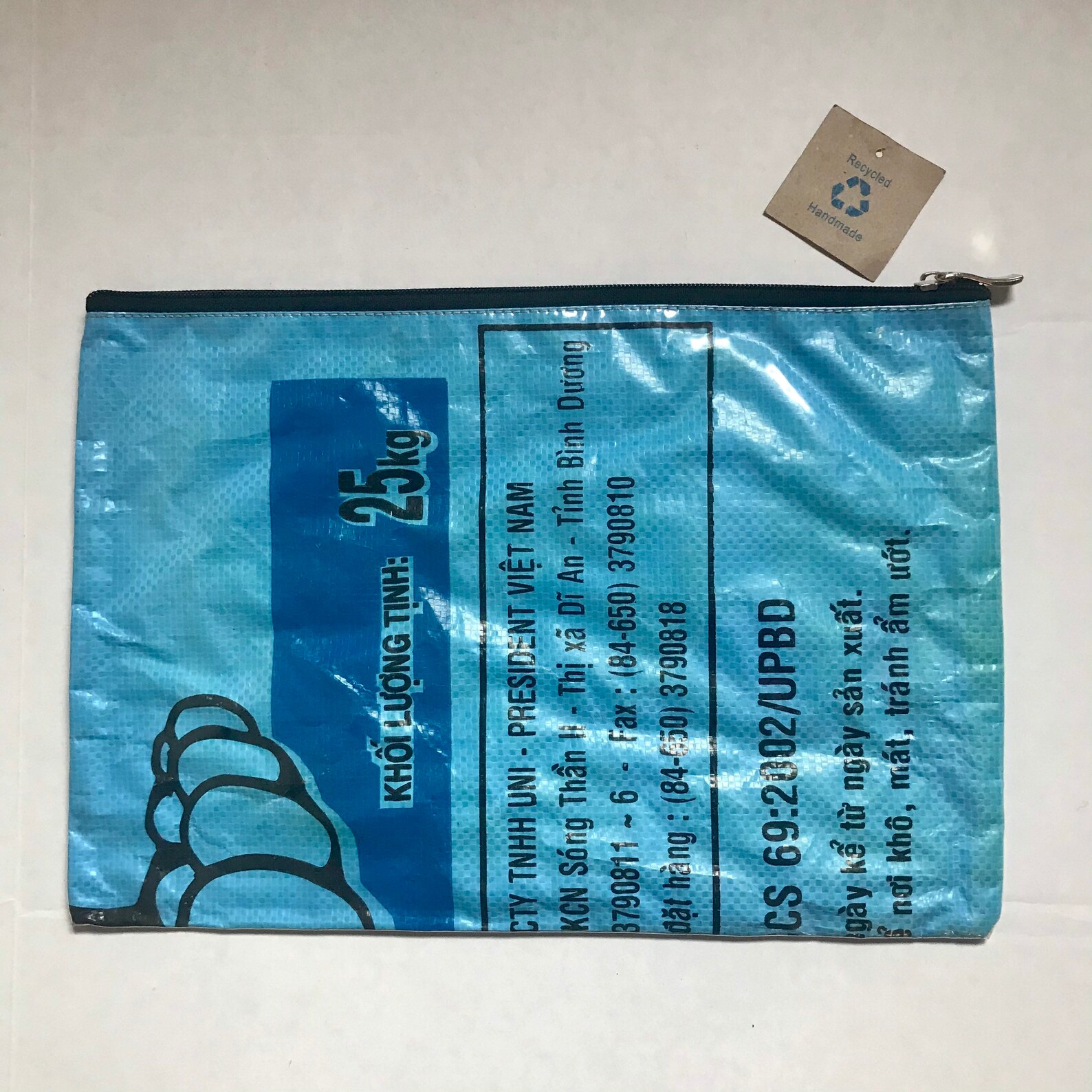 EcoArt Recycled Plastic Zipper Pouch handmade upcycled rice Etsy