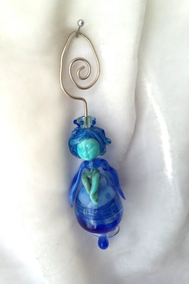 Blue fairy. Glass flower fairy.lampworked and annealed Etsy