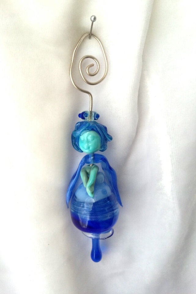 Blue fairy. Glass flower fairy.lampworked and annealed Etsy