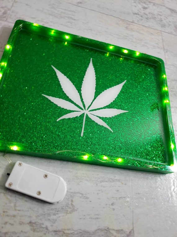 Light up Rolling Tray Resin Rolling Tray Custom Rolling Etsy