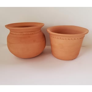 Handmade Rustic Terracotta Flower Pots