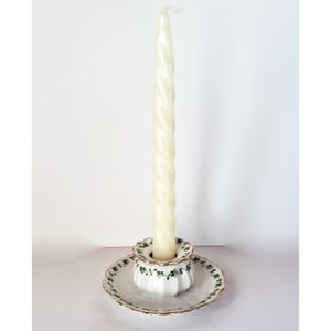 Antique Limoges Porcelain Candlestick Holder, 1890s