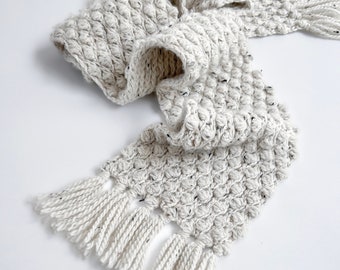 Crochet Pattern: Bubble Wrap Scarf with Fringe