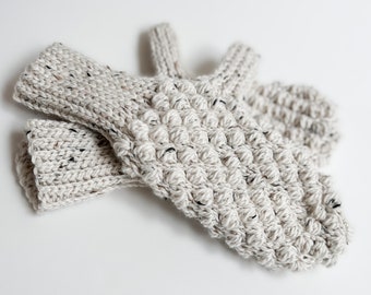 Crochet Bubble Wrap Mittens Pattern: Adult Sizes (PDF Download)